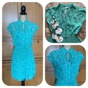 LC Lauren Conrad Sheer Pleated Dress